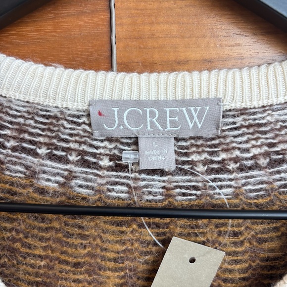 NWT J. Crew Fair Isle cardigan sweater in brushed yarn, Size L - Picture 11 of 16